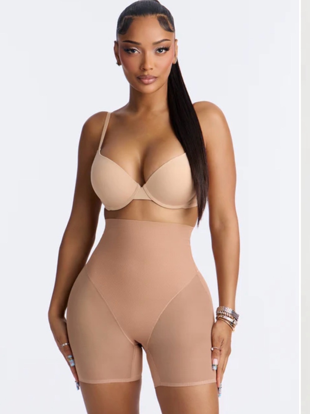 Power Mesh Butt Shaping Short - nude